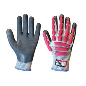 Scan T5000 Anti-Impact Latex Cut 5 Gloves - Large Size 9SCAGLOAIL