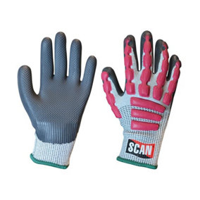 Scan T5000 Anti-Impact Latex Cut 5 Gloves - Medium Size 8 SCAGLOAIM