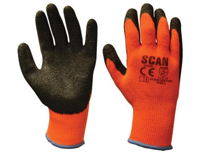 Scan Thermal Latex Coated Gloves - XL Size 10 SCAGLOKSTHXL