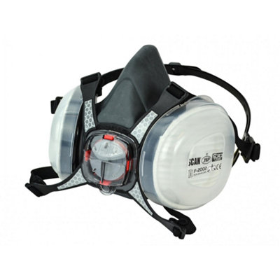 Scan Twin Half Mask Respirator & Cartridges Multi Colour (Respirator ...