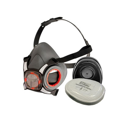 Scan Twin Half Mask Respirator & Cartridges Multi Colour (Respirator ...