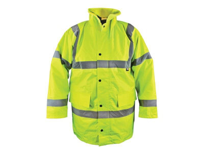 Scan UC803 Hi-Vis Motorway Jacket Coat Yellow - M (41in) SCAHVMJM