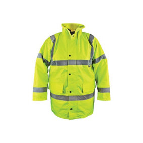 Scan UC803 Hi-Vis Motorway Jacket Coat Yellow - XXL (52in) SCAHVMJXXL