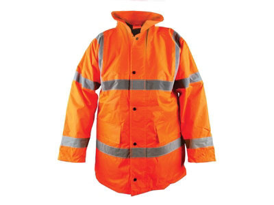 Scan UC803-O Hi-Vis Motorway Jacket Coat Orange - XL (48in) SCAHVMJXLO