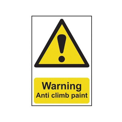 Scan Warning Anti Climb Paint - Pvc Sign 200 X 300mm Multi Colour (200 ...