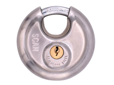 Scan XA114 Stainless Steel Disk Type Padlock 80mm SCAPLSS80DIS