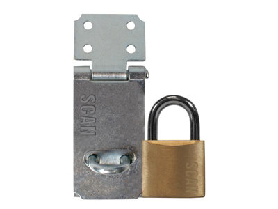 Scan YS-0003-64 Hasp and Staple 64mm + 40mm Padlock SCAPHSGP64