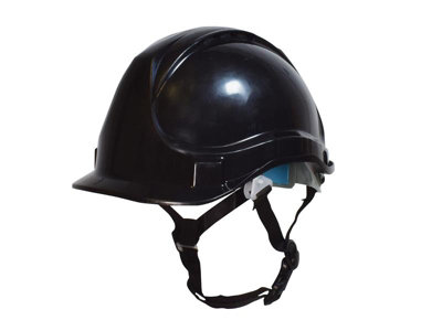 Scan YS4C Short Peak Safety Helmet Hat Black SCAPPESHSPBK DIY at B&Q