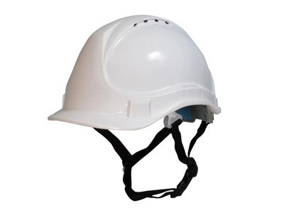 Scan YS-4C Short Peak Safety Helmet White Hat SCAPPESHSPW