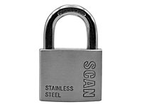 Scan ZB111-50 Stainless Steel Padlock 50mm SCAPLSS50
