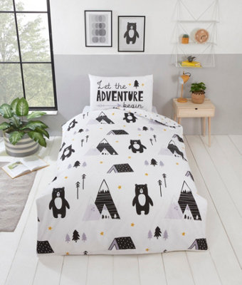 Scandi Bears Polycotton Duvet Set With Pillowcase