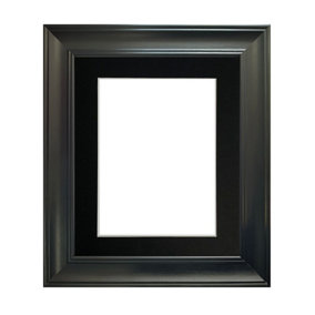 Scandi Black Frame with Black Mount for Image Size 10 x 4 Inch