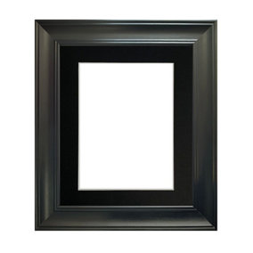 Scandi Black Frame with Black Mount for Image Size 4.5 x 2.5 Inch