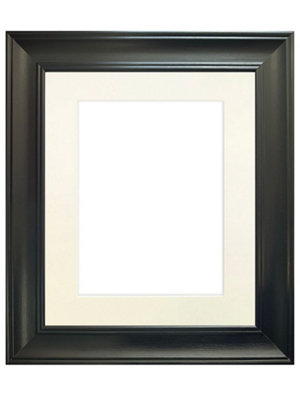 Scandi Black Frame with Ivory Mount for Image Size 10 x 4 Inch