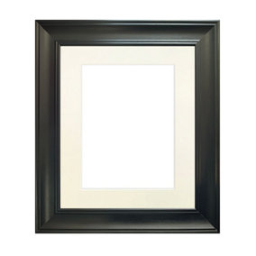 Scandi Black Frame with Ivory Mount for Image Size 10 x 4 Inch