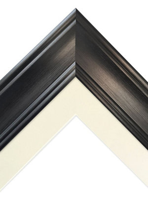 Scandi Black Frame with Ivory Mount for Image Size 6 x 4 Inch