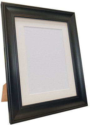 Scandi Black Frame with Ivory Mount for Image Size 6 x 4 Inch