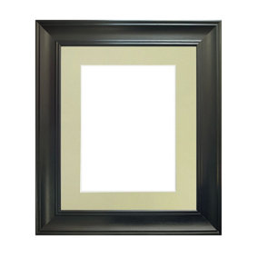 Scandi Black Frame with Light Grey Mount for Image Size 30 x 40 CM