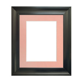 Scandi Black Frame with Pink Mount for Image Size 10 x 4 Inch