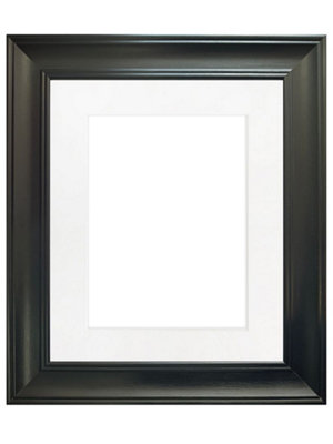 Scandi Black Frame with White Mount for Image Size 10 x 6