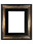 Scandi Black & Gold Frame with Black Mount for Image Size 14 x 11 Inch