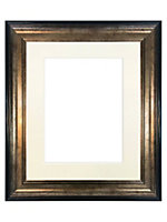Scandi Black & Gold Frame with Ivory Mount for Image Size 10 x 4 Inch