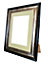 Scandi Black & Gold Frame with Light Grey Mount for Image Size 12 x 8 Inch