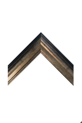 Scandi Black & Gold Frame with White Mount for Image Size A3