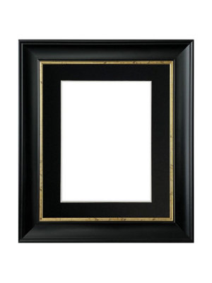 Scandi Black with Crackle Gold Frame with Black mount for Image Size 10 x 8 Inch