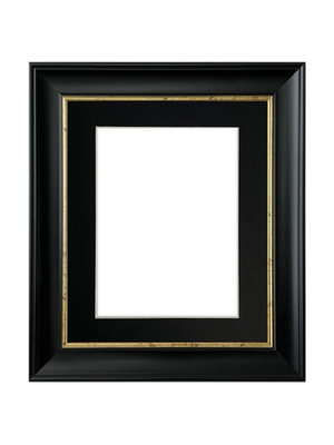 Scandi Black with Crackle Gold Frame with Black mount for Image Size 12 x 10 Inch