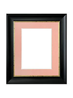 Scandi Black with Crackle Gold Frame with Pink Mount for Image Size A3