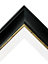 Scandi Black with Crackle Gold Frame with White mount for Image Size A2