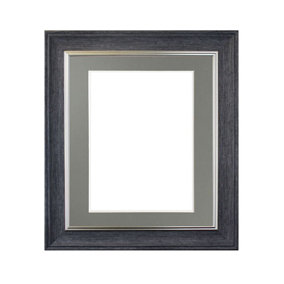 Scandi Charcoal Grey Frame with Dark Grey Mount for Image Size 10 x 4 Inch