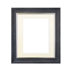 Scandi Charcoal Grey Frame with Ivory Mount for Image Size 10 x 4 Inch