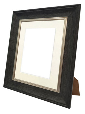 Scandi Charcoal Grey Frame with Ivory Mount for Image Size 10 x 8 Inch