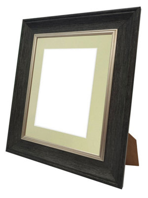 Scandi Charcoal Grey Frame with Light Grey Mount for Image Size 9 x 7 Inch