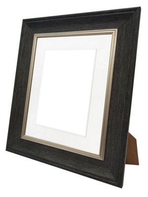 Scandi Charcoal Grey Frame with White Mount for Image Size 4.5 x 2.5 Inch