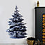 Scandi Christmas Tree Wall Sticker with lights