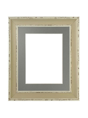 Scandi Clay Frame with Dark Grey Mount for Image Size 10 x 4 Inch