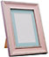 Scandi Distressed Pink Frame with Blue Mount for Image Size 4 x 3 Inch