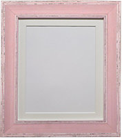 Scandi Distressed Pink Frame with Ivory Mount for Image Size 10 x 8 Inch