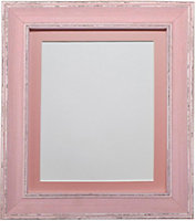 Scandi Distressed Pink Frame with Pink Mount for Image Size 40 x 30 CM