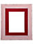 Scandi Distressed Pink Frame with Red Mount for Image Size 12 x 10 Inch