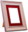 Scandi Distressed Pink Frame with Red Mount for Image Size 6 x 4 Inch