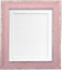 Scandi Distressed Pink Frame with White Mount for Image Size 14 x 8 Inch