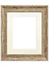 Scandi Distressed Wood Frame with Ivory Mount for Image Size 12 x 10 Inch