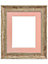 Scandi Distressed Wood Frame with Pink Mount for Image Size A2