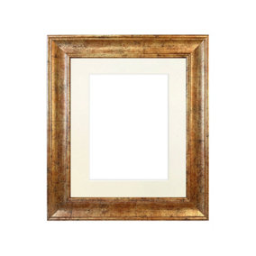 Scandi Gold Frame with Ivory Mount for Image Size 10 x 4 Inch