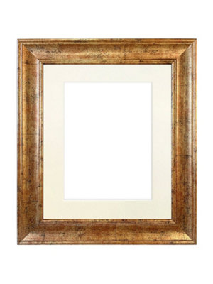 Scandi Gold Frame with Ivory Mount for Image Size 12 x 8 Inch