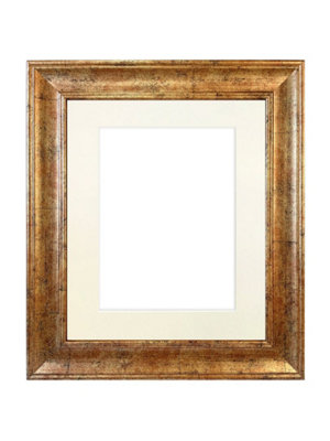 Scandi Gold Frame with Ivory Mount for Image Size 6 x 4 Inch